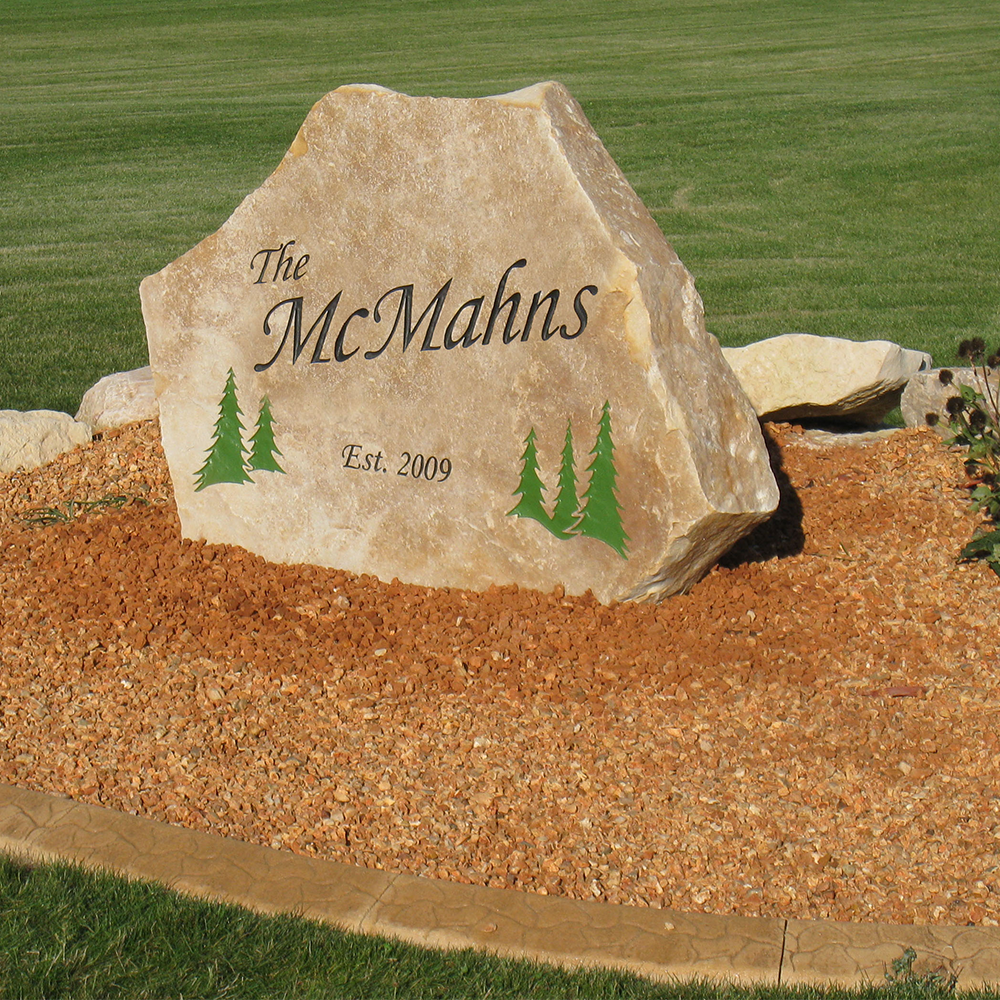 Address Landscape Stone