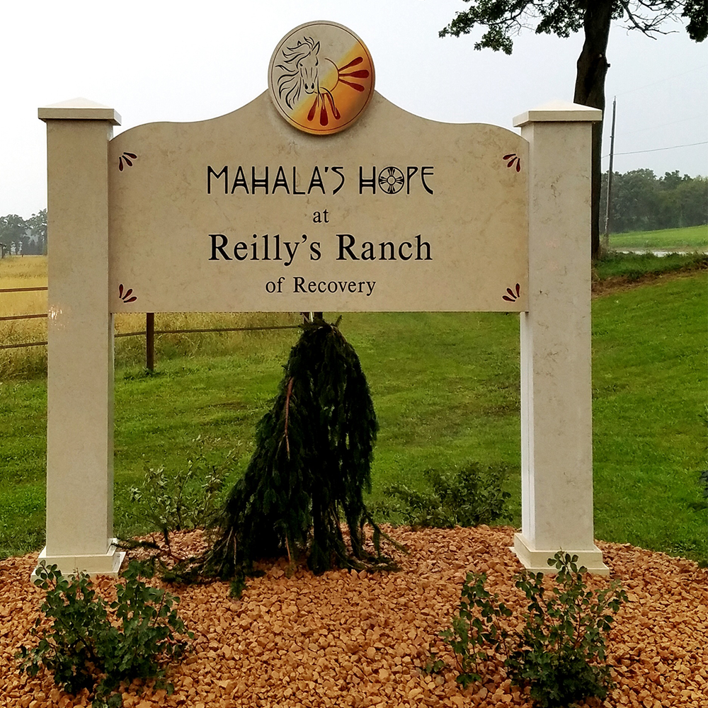 Cut Stone Sign
