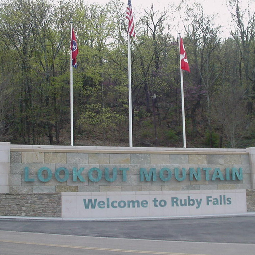 Cut Stone Sign